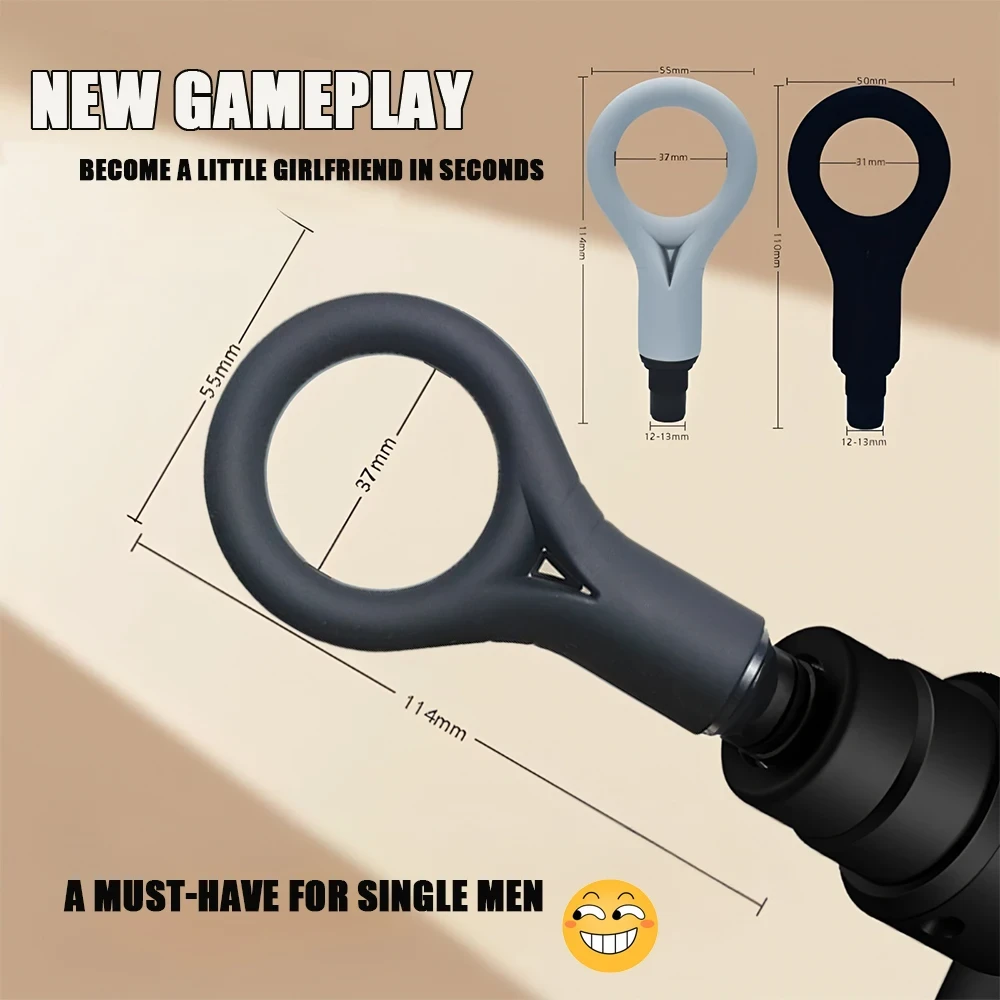 Generic Masturbation Ring Vibration Massage Gun Head - image 4