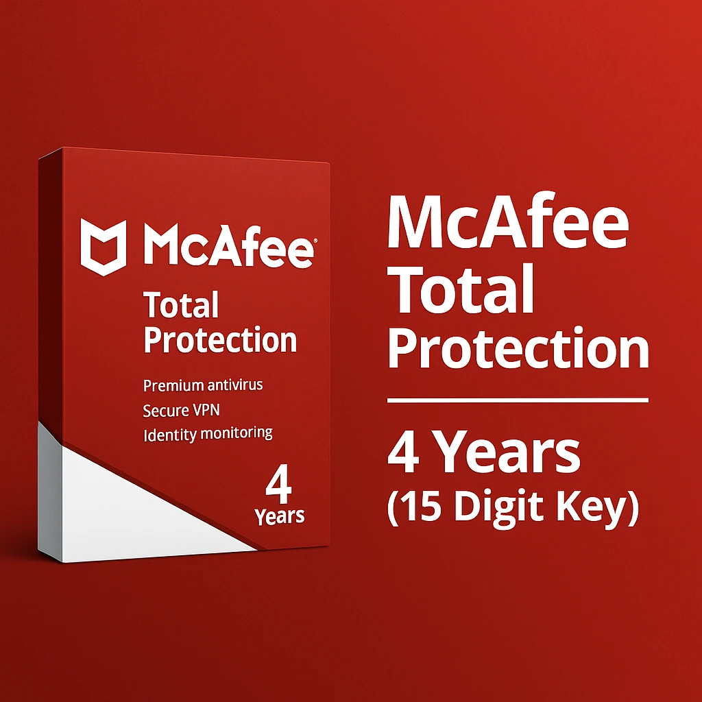 McAfee Total Protection 4 Years (15 Digit Key)