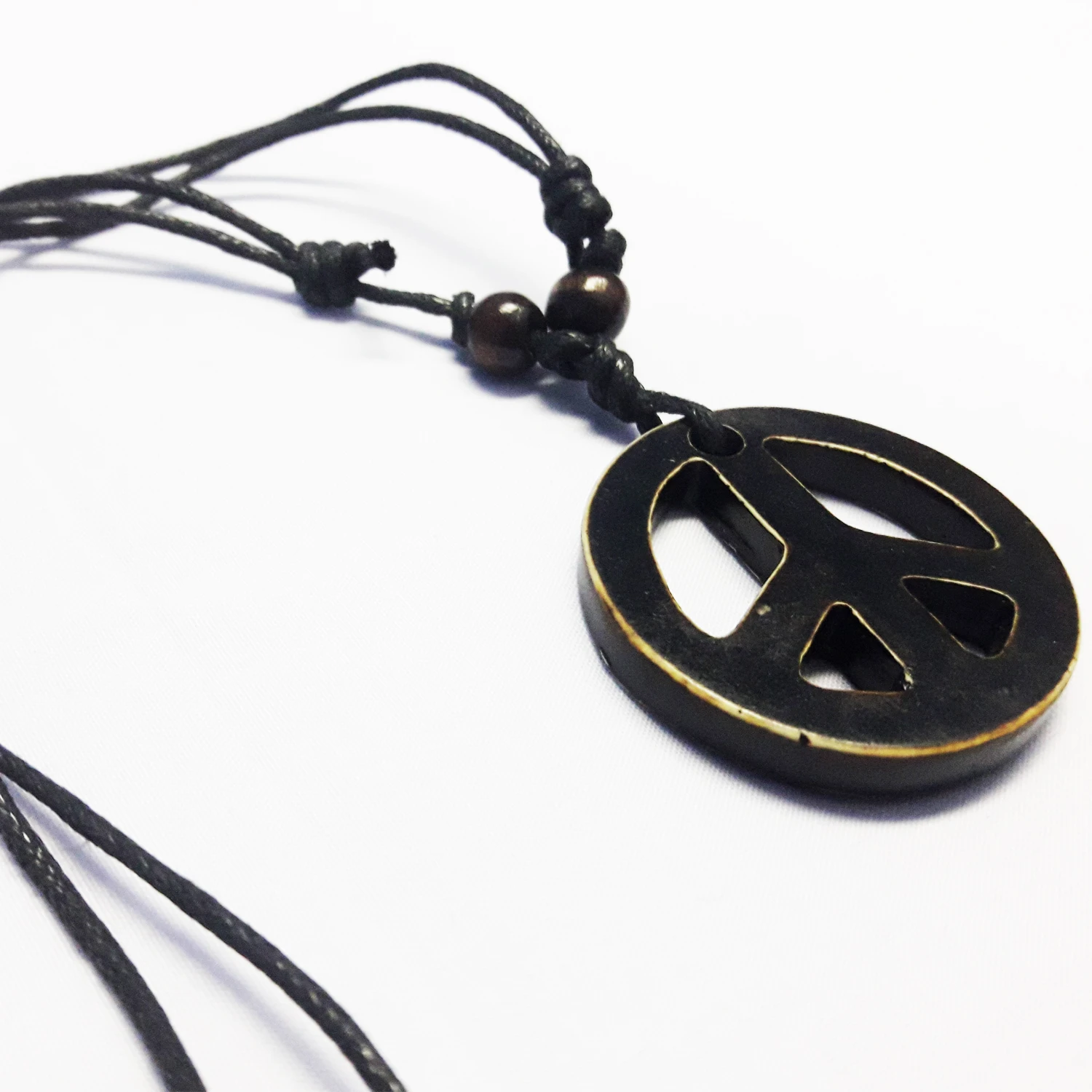 Generic Peace Sign Necklace Rope Chain - image 4