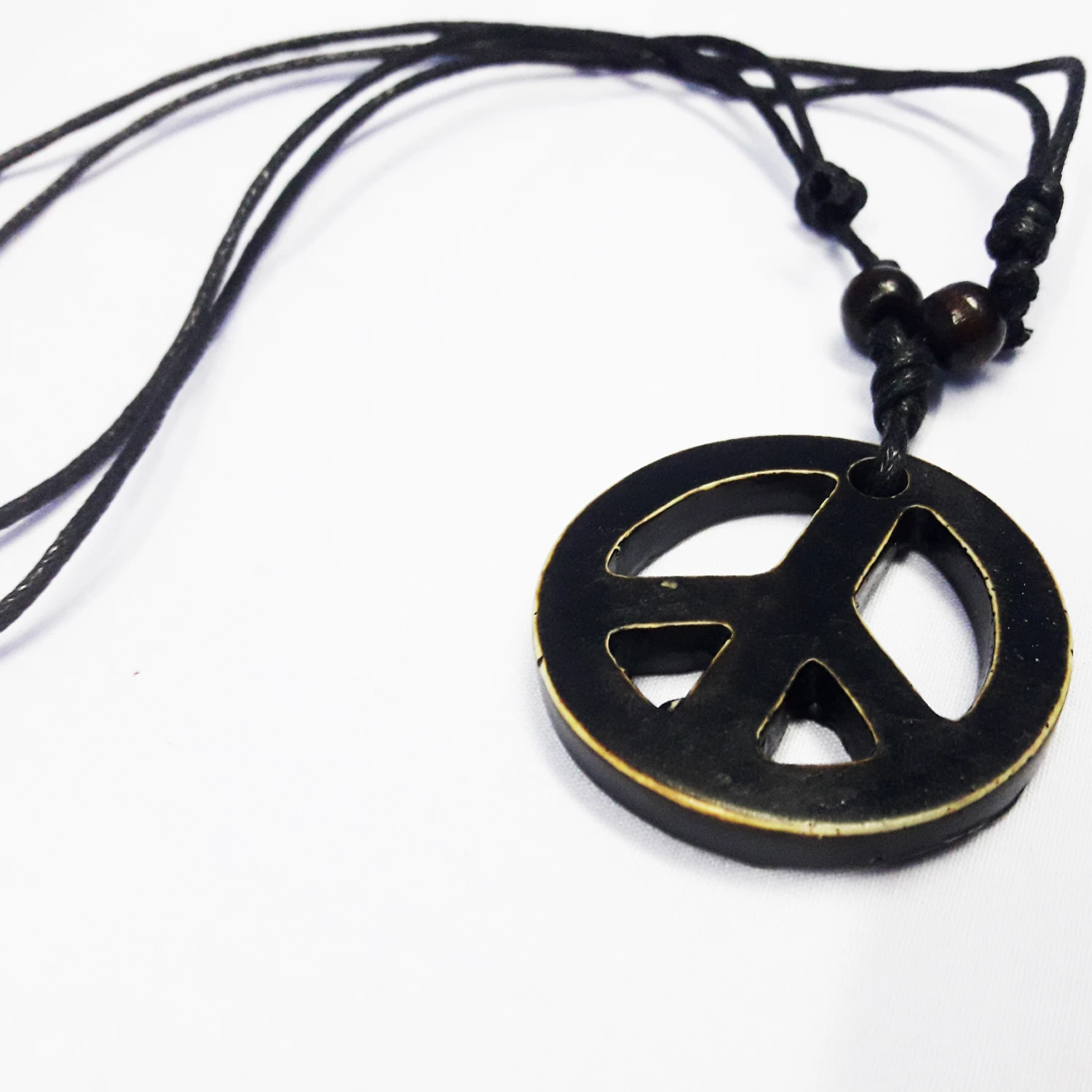 Generic Peace Sign Necklace Rope Chain - image 3
