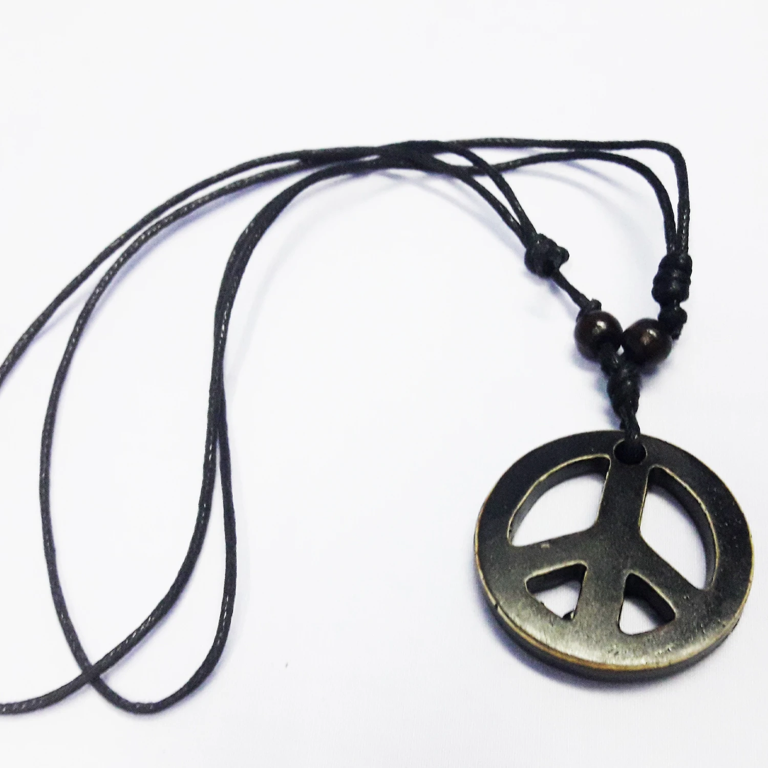 Generic Peace Sign Necklace Rope Chain - image 2