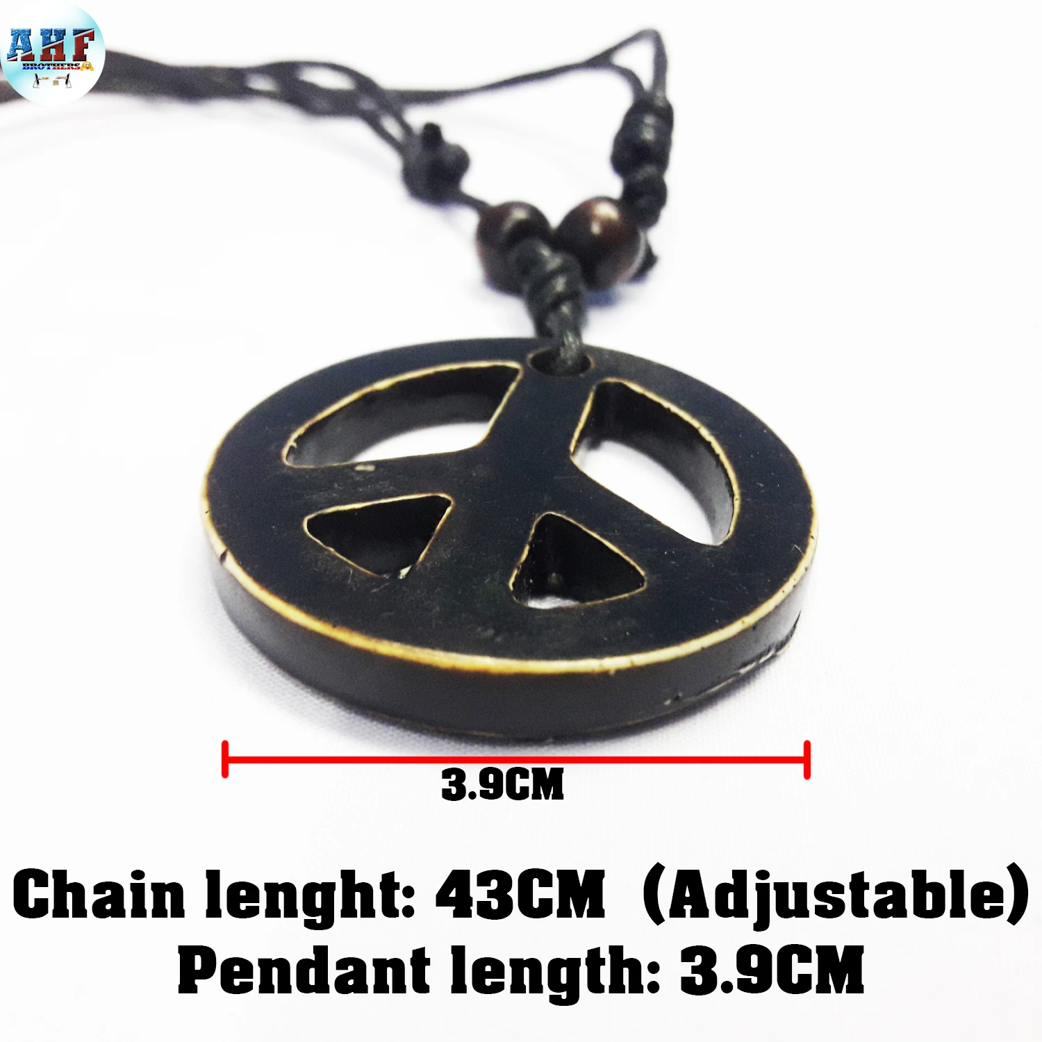 Generic Peace Sign Necklace Rope Chain - image 6