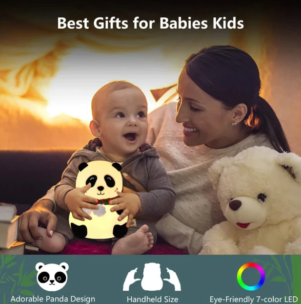 Panda Baby LED Night Lamp Silicone - image 3