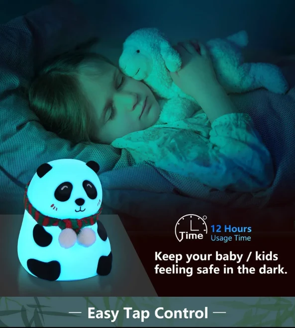 Panda Baby LED Night Lamp Silicone - image 5