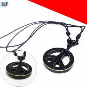 Generic Peace Sign Necklace Rope Chain