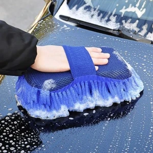 Generic Microfiber Wash Sponge Pad Scratch-Free Cleaning