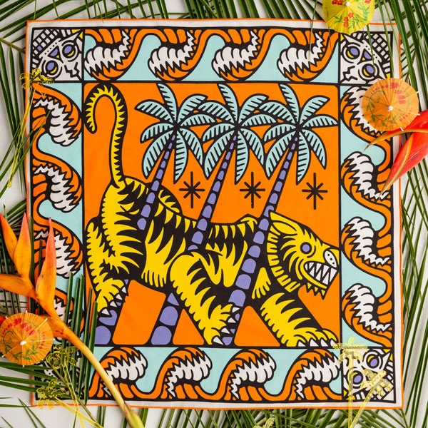 XIOLINE Tropical Tiger Surf Bandana