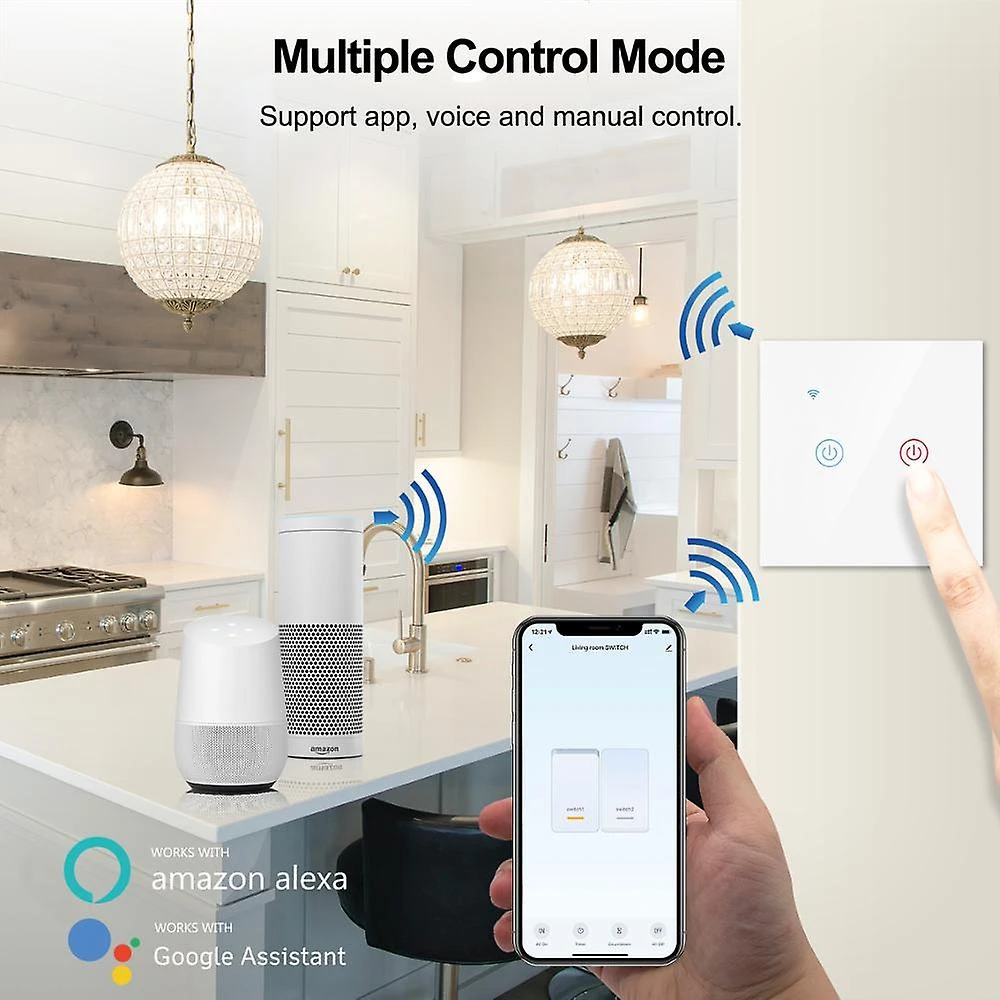 3 Gang Tuya WiFi Smart Switch Touch & App Control - image 4