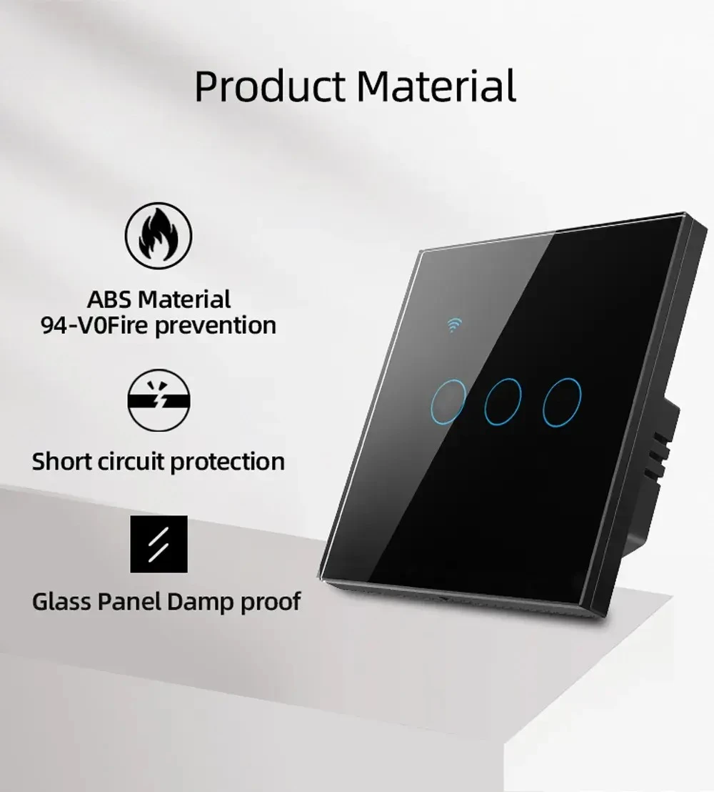 4 Gang Tuya WiFi Smart Switch Touch & App Control - image 7