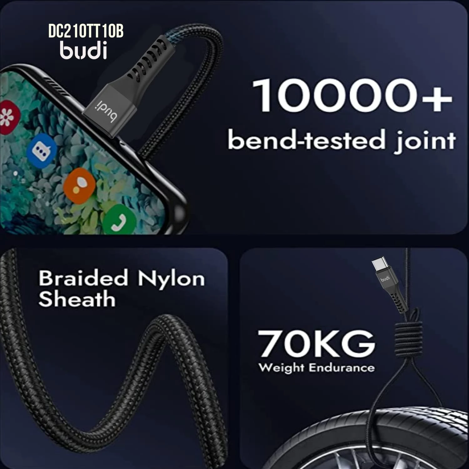 Budi PD 65W Type-C Cable Super Fast Charging - image 6