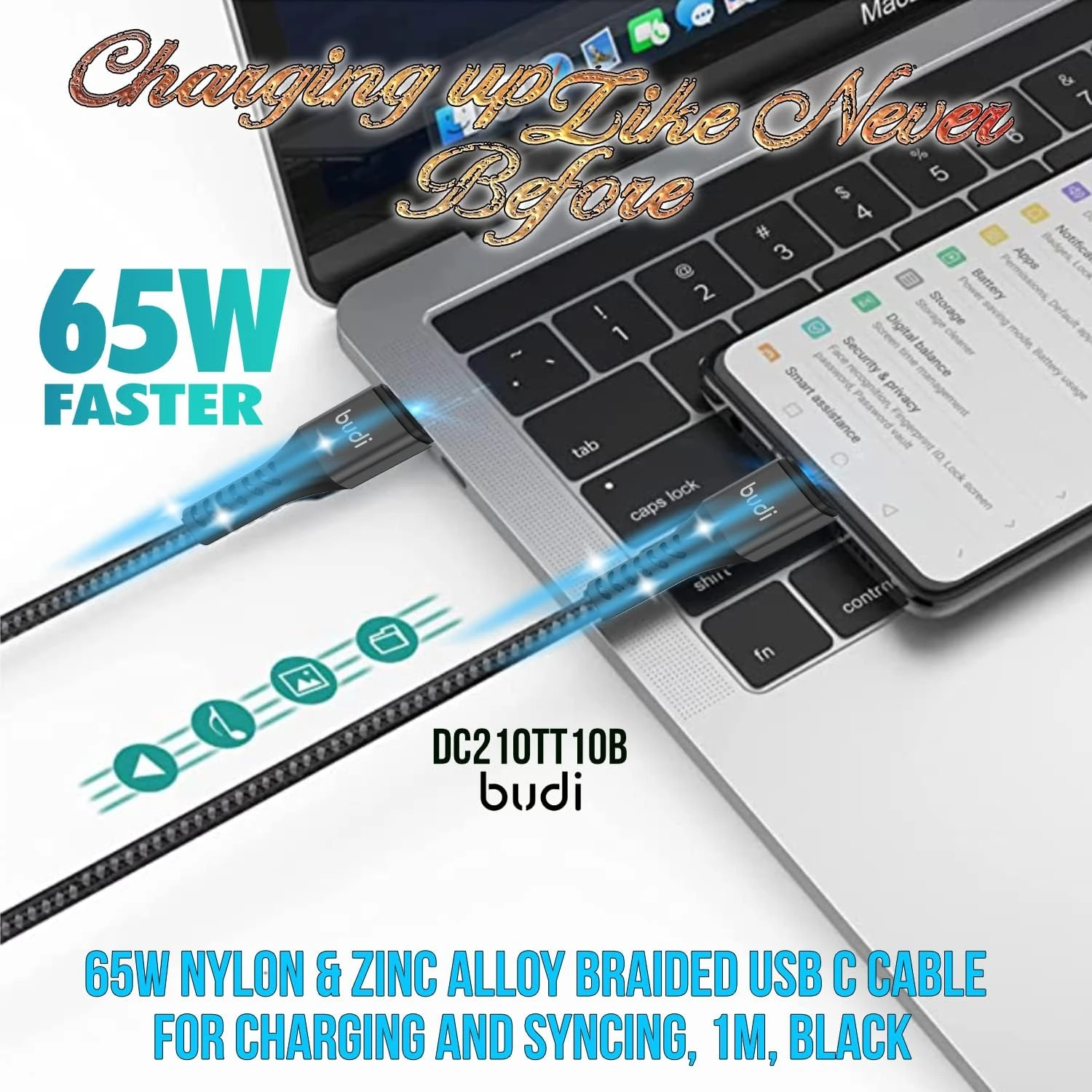 Budi PD 65W Type-C Cable Super Fast Charging - image 7