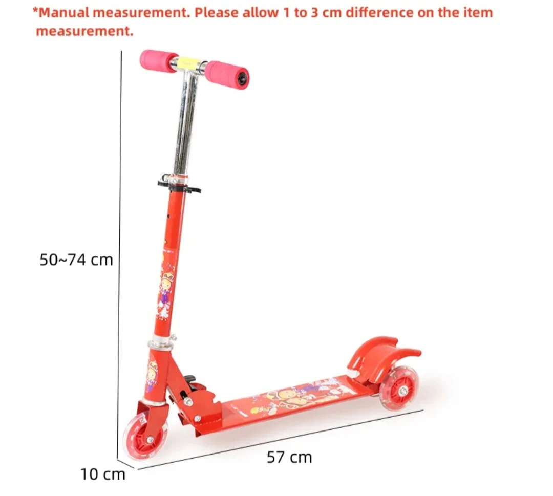 Adjustable Foldable Kids 3-Wheel Scooter - image 6