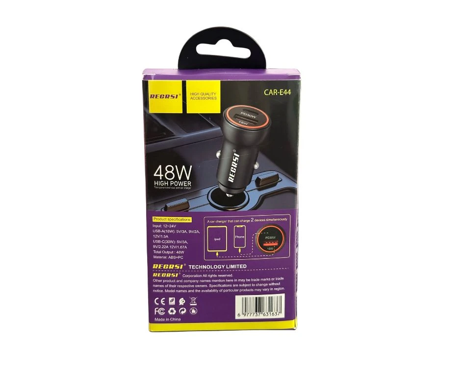 RECRSI 48W Dual Port Car Charger Fast Charge - image 3