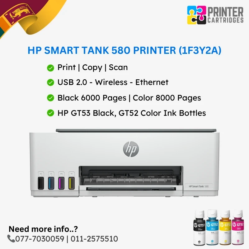 HP 580 Ink Tank Printer All-in-One - image 2