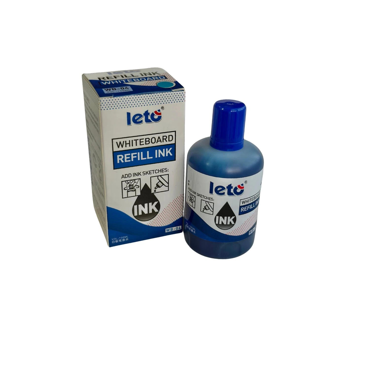 LETO Whiteboard Marker Refill Ink 100ml Blue - image 2