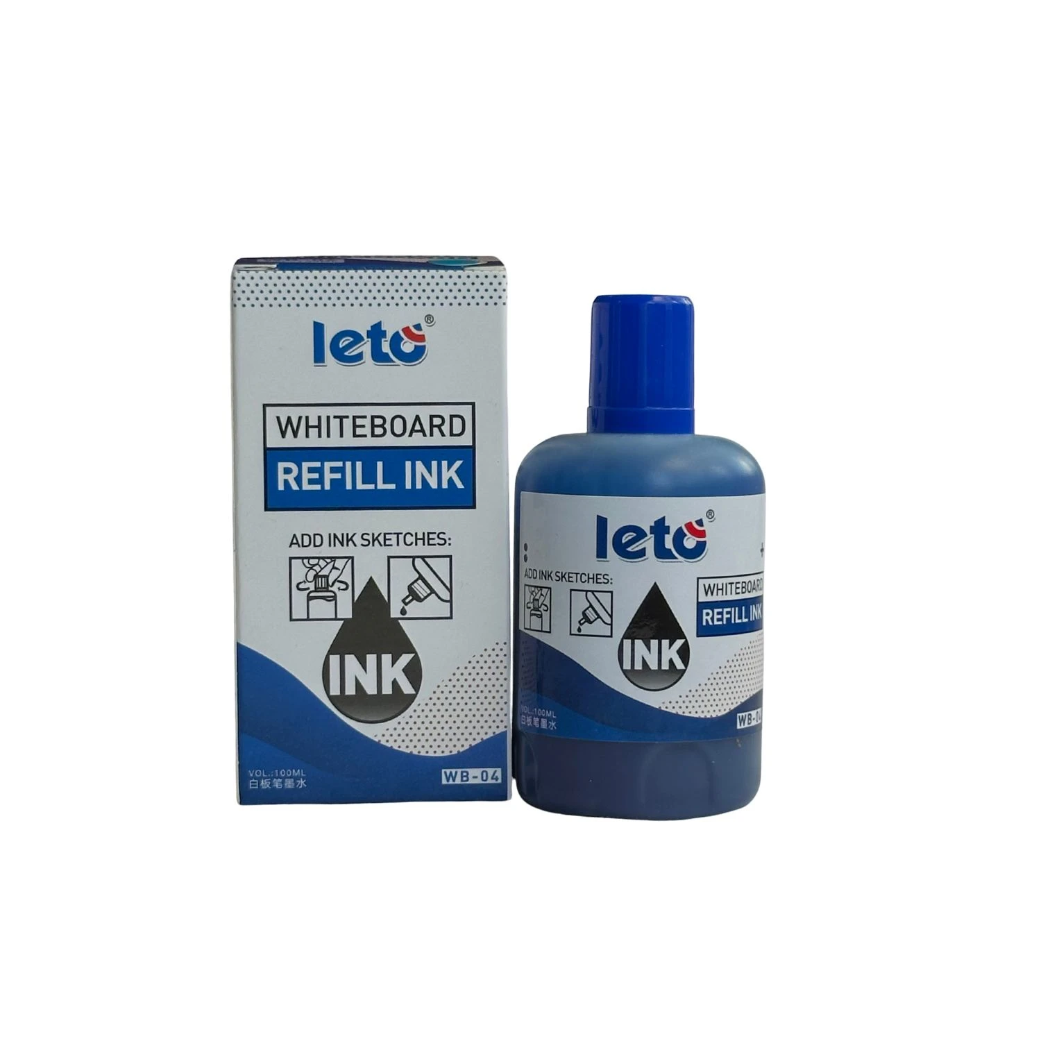 LETO Whiteboard Marker Refill Ink 100ml Blue - image 3