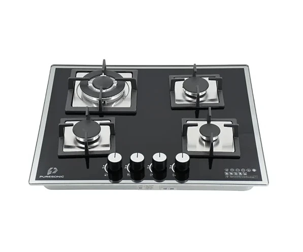 Puresonic PS-TG4B6025 Black Tempered Glass Gas Hob - image 2