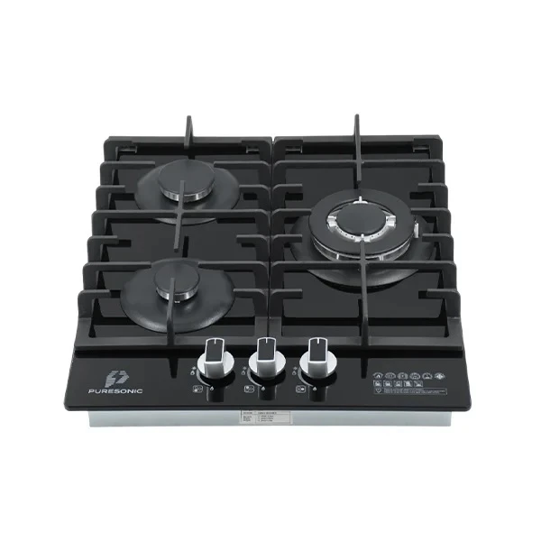 Puresonic PS-TG3BB450 Tempered Glass Gas Hob