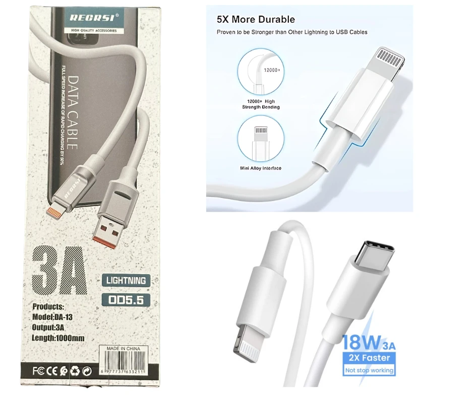 RECRSI iPhone Cable 3A Fast Charging