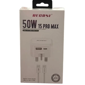 RECRSI iPhone 15 Pro Max Charger 50W Fast Charging