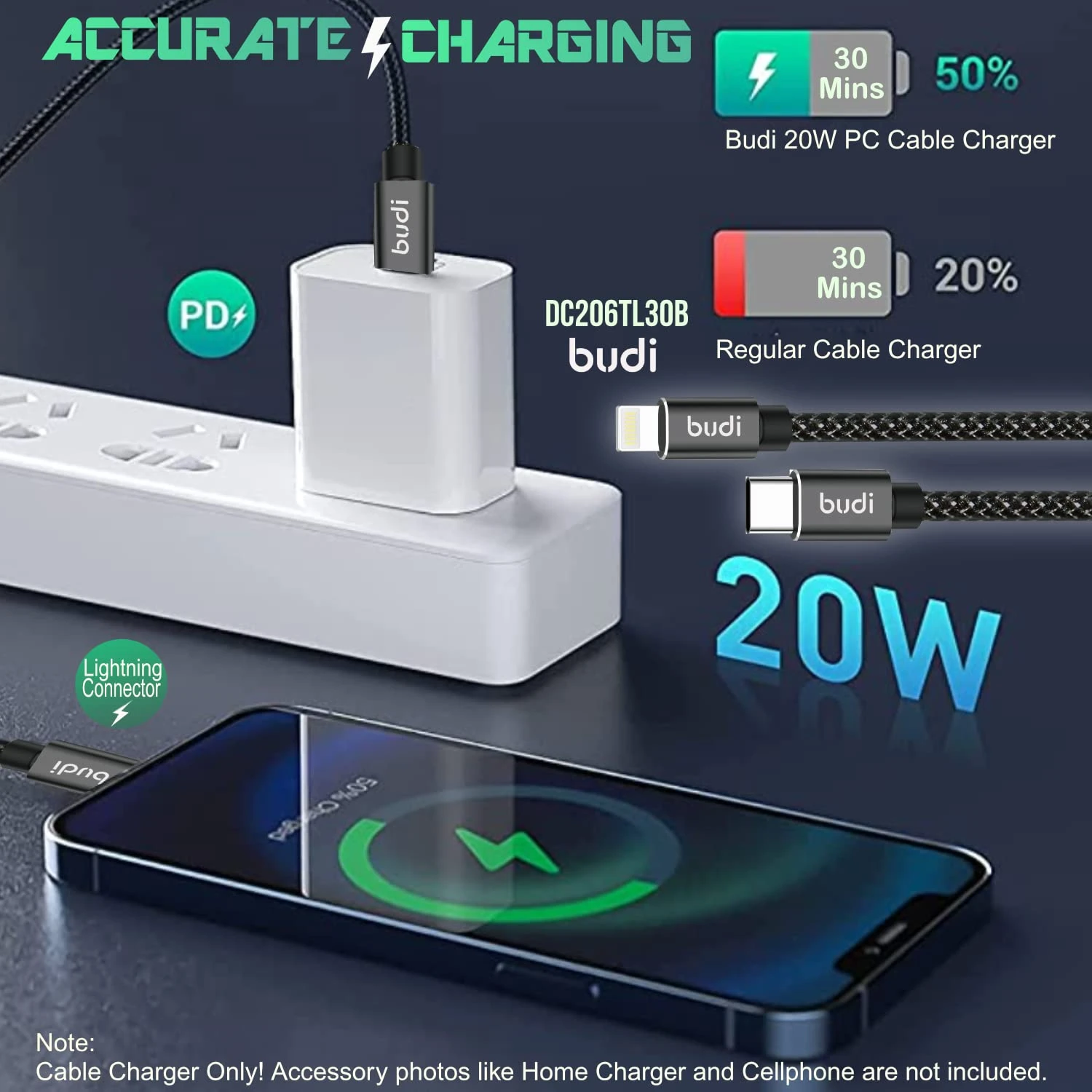 Generic USB C to Lightning 20W Fast Charging Cable - image 4