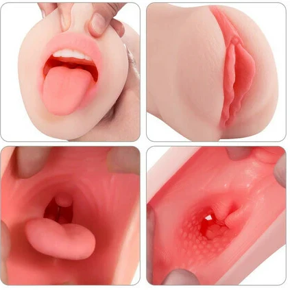 Generic Realistic Oral & Pussy Pocket Pussy Masturbator - image 2
