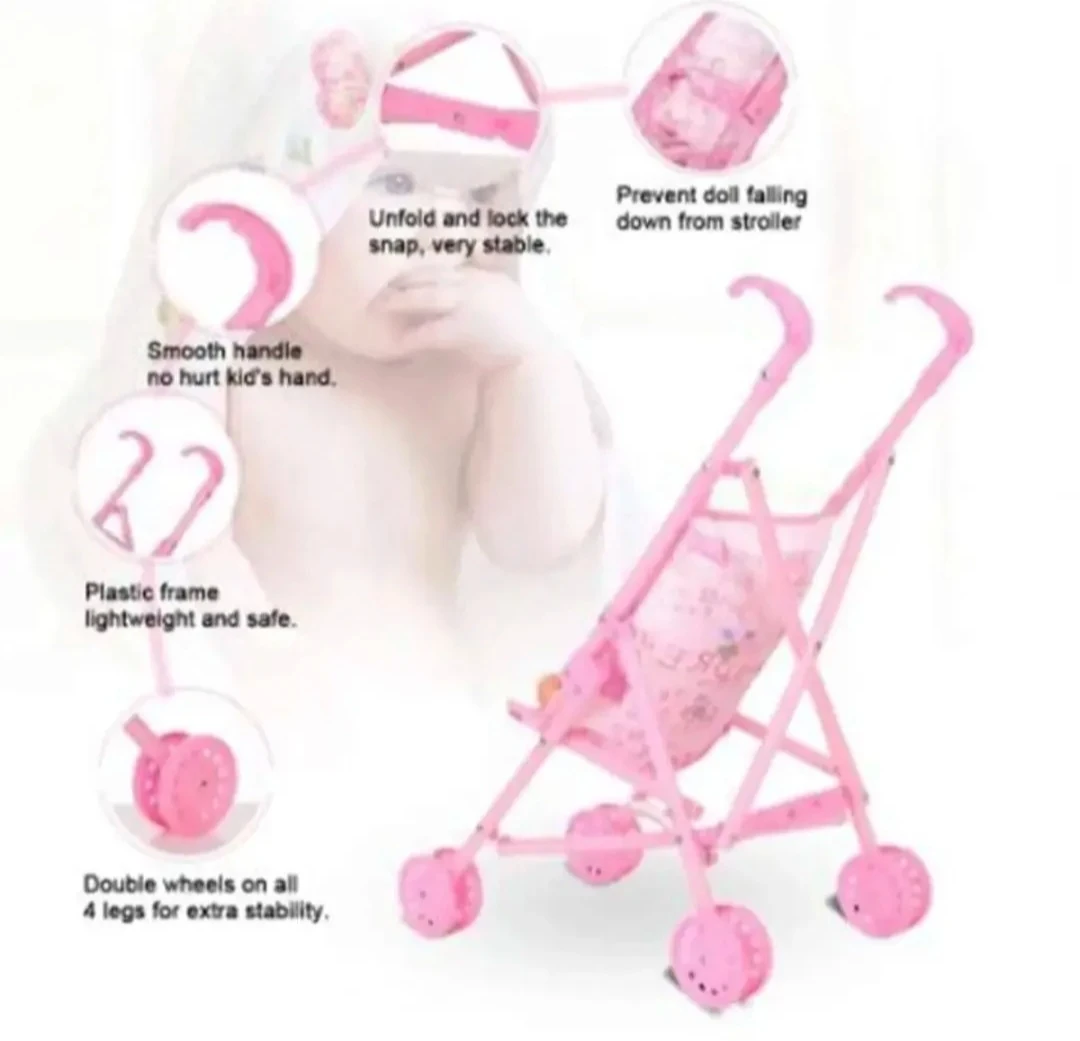 Generic Baby Doll Stroller Toy for Kids - image 4