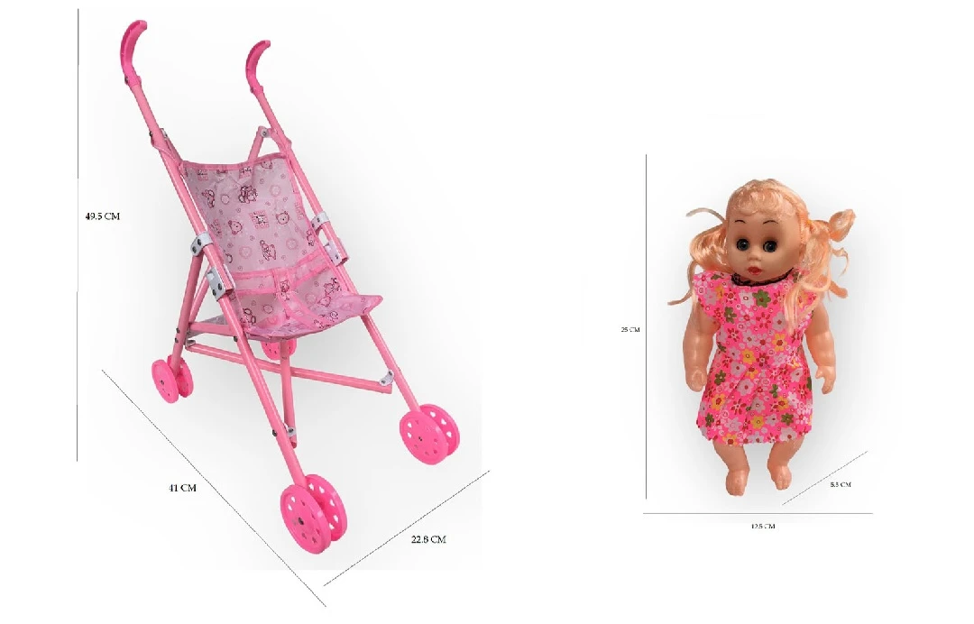 Generic Baby Doll Stroller Toy for Kids - image 8