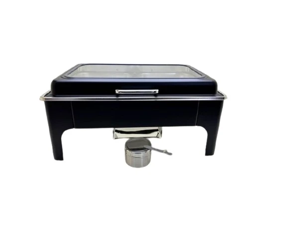 Generic Chafing Dish High Feet Rectangle Black 9L