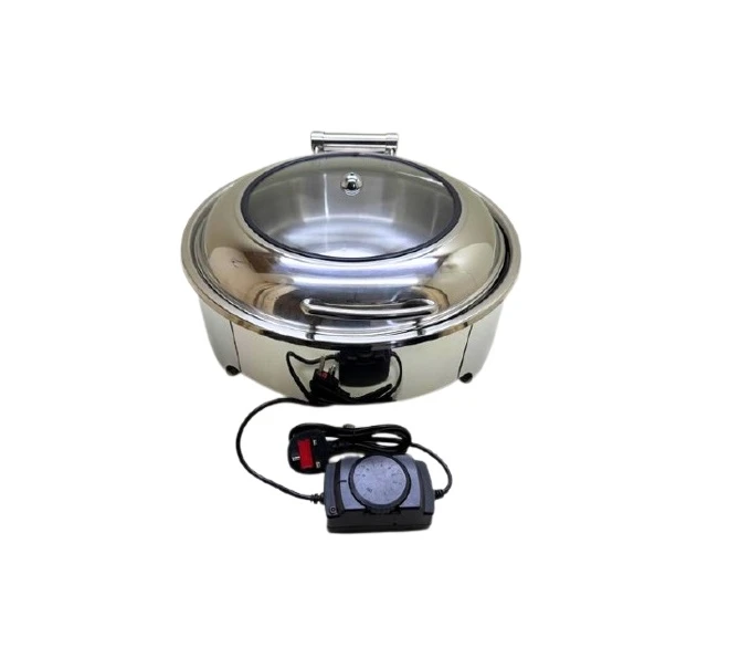 Generic Chafing Dish Round 6L Short Feet Silver