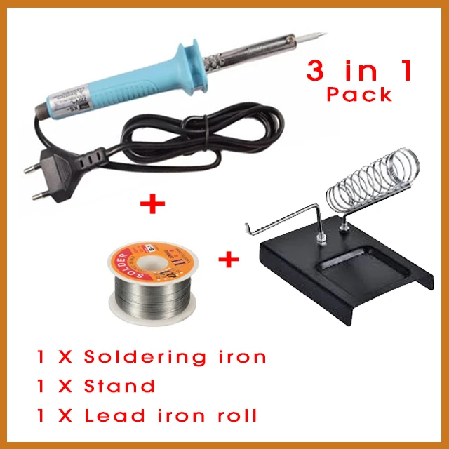 Electric Soldering Iron Wire Flux Reel Stand Kit