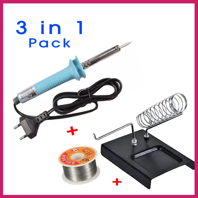 Electric Soldering Iron Wire Flux Reel Stand Kit - image 2