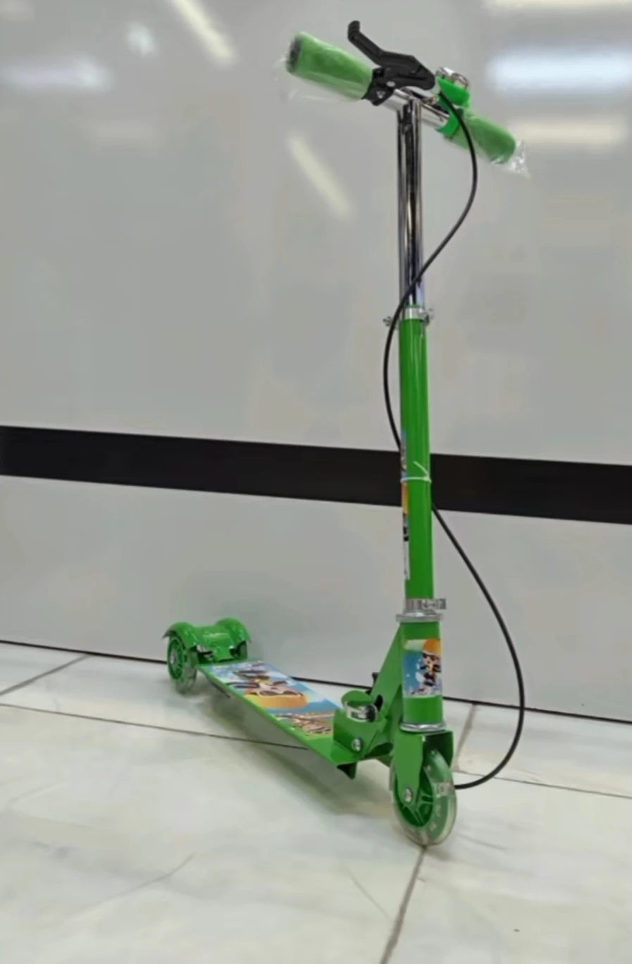 Kids Foldable Kick Scooter with Hand Brake & Bell - image 3