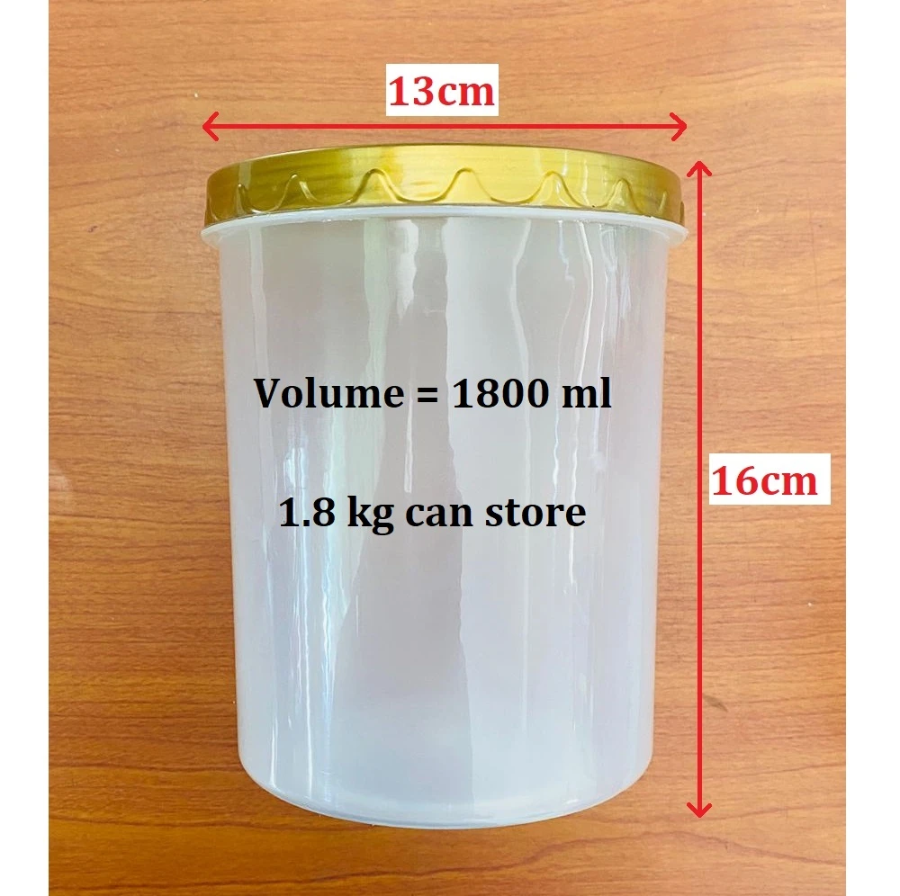 Gold 4 Pcs Jar Set Large Airtight Food Storage - image 4