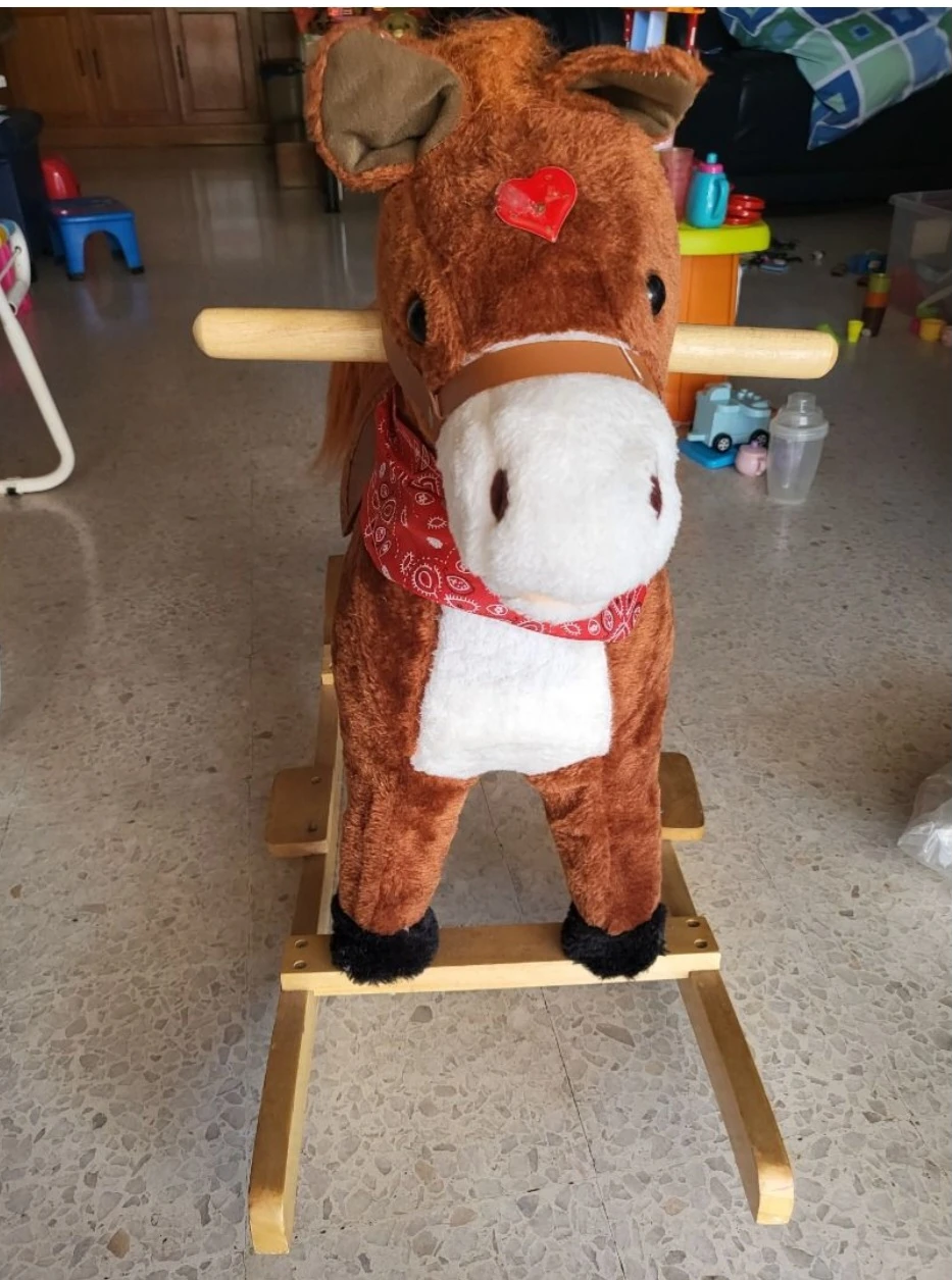 Generic Rocking Horse with Sound & Wooden Base - image 1