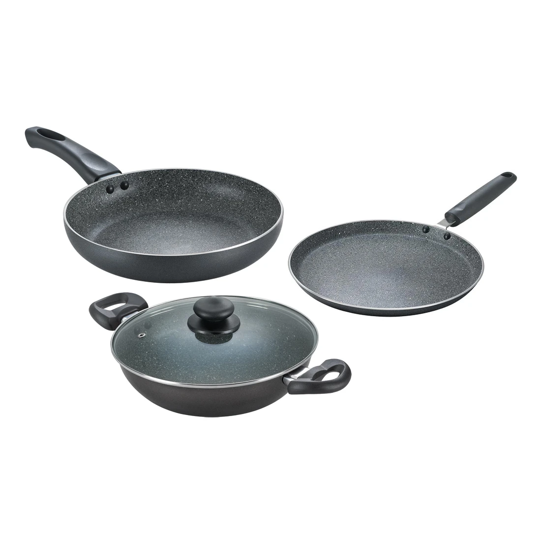Prestige Fry Pan Kadai Omini Tawa Induction Cookware Set