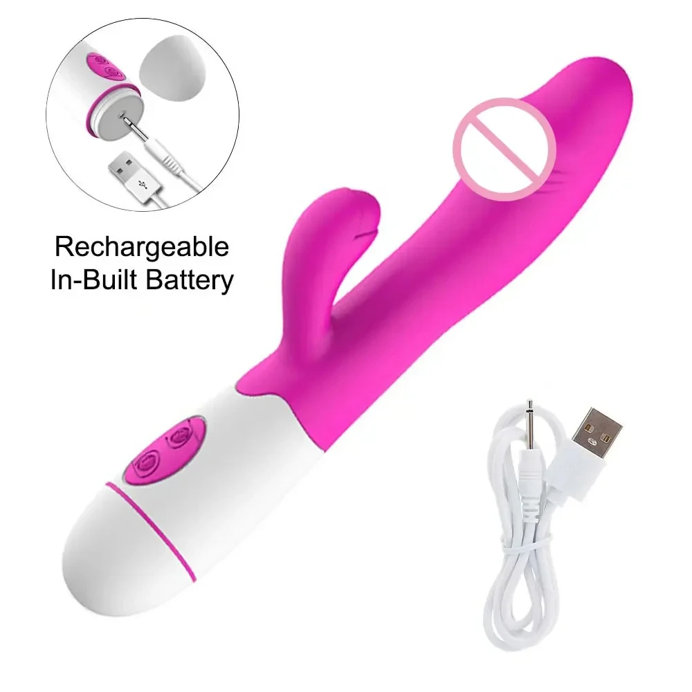 Generic Rabbit vibrator Rechargeable Dual vibrations Adult toys - image 2