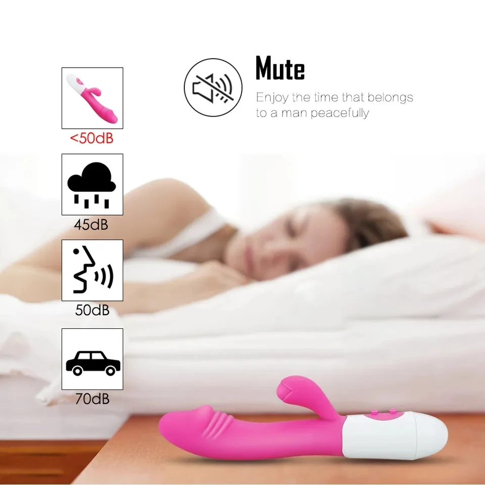 Generic Rabbit vibrator Rechargeable Dual vibrations Adult toys - image 4