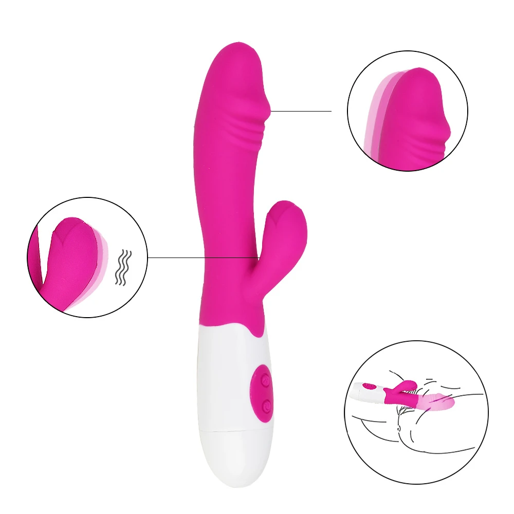 Generic Rabbit vibrator Rechargeable Dual vibrations Adult toys - image 6