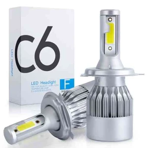 Generic C6 2Pcs LED Head Light High/Low Beam