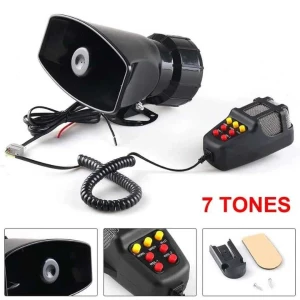 Generic Car Emergency Siren Horn with Mic (7 Sounds)