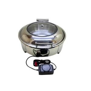 Generic Chafing Dish Round 6L Short Feet Silver