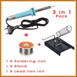 Electric Soldering Iron Wire Flux Reel Stand Kit