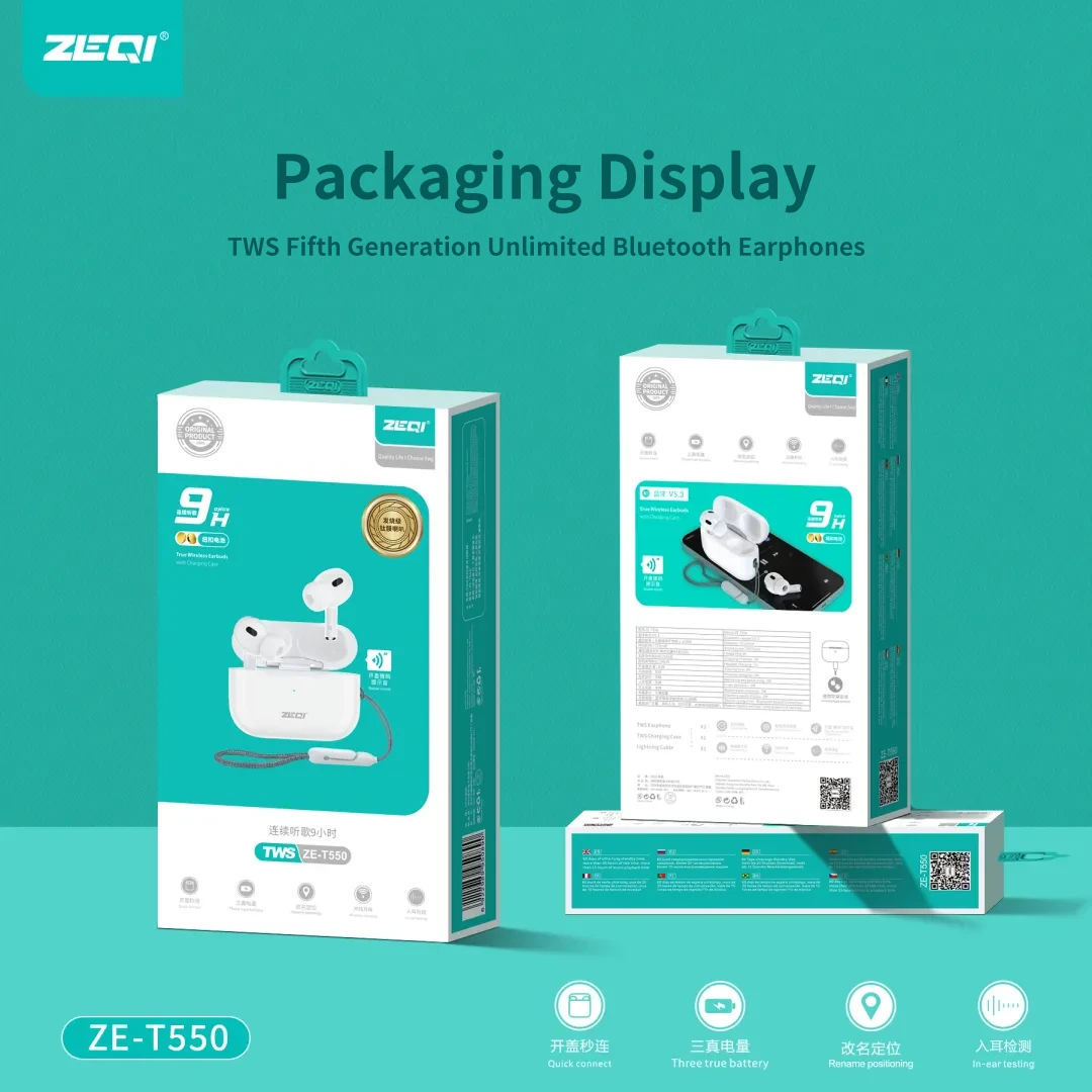 ZEQI TWS T550 Wireless Bluetooth Earphones