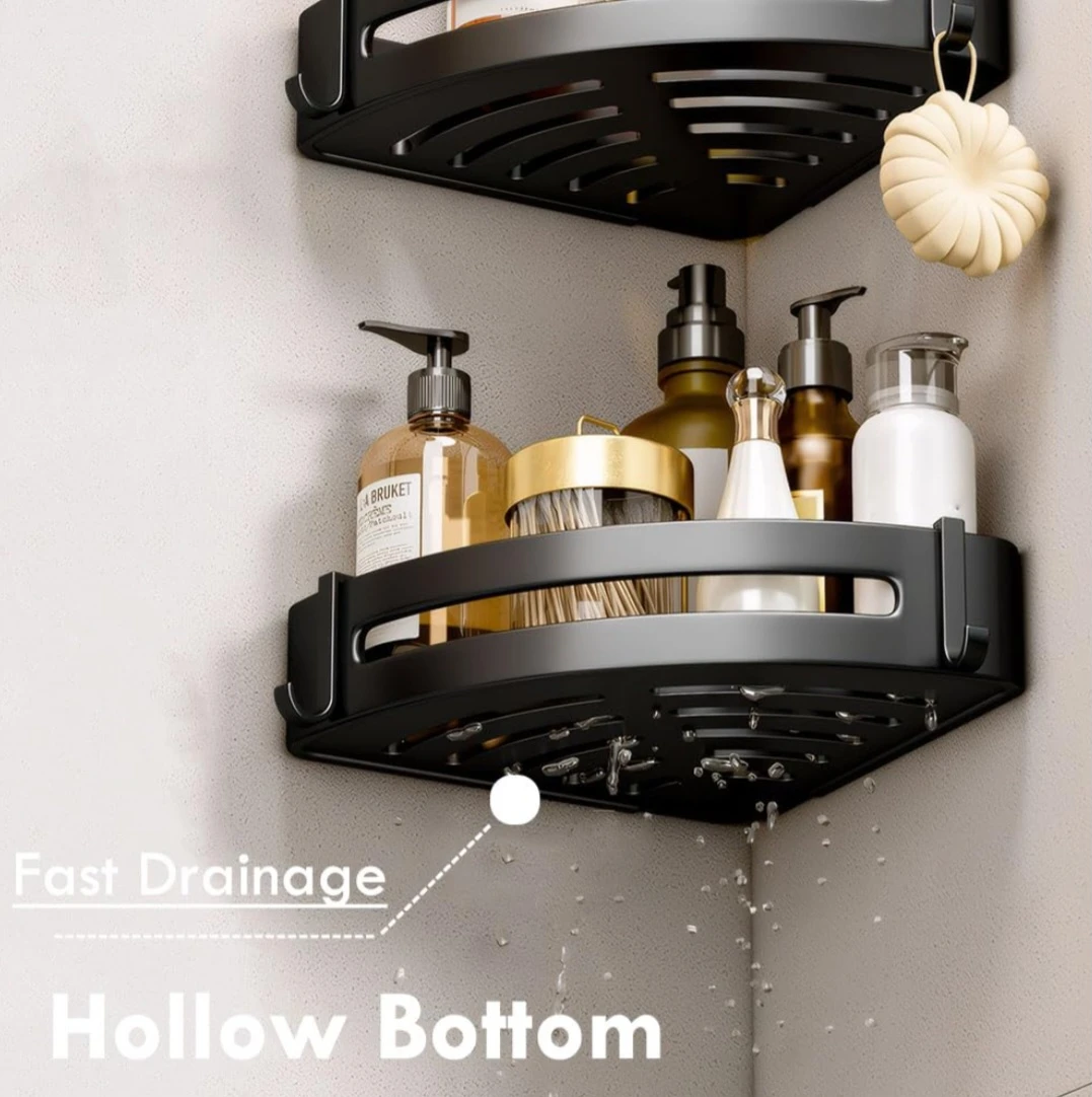 Generic 2PCS Corner Shower Shelf Self Adhesive - image 3