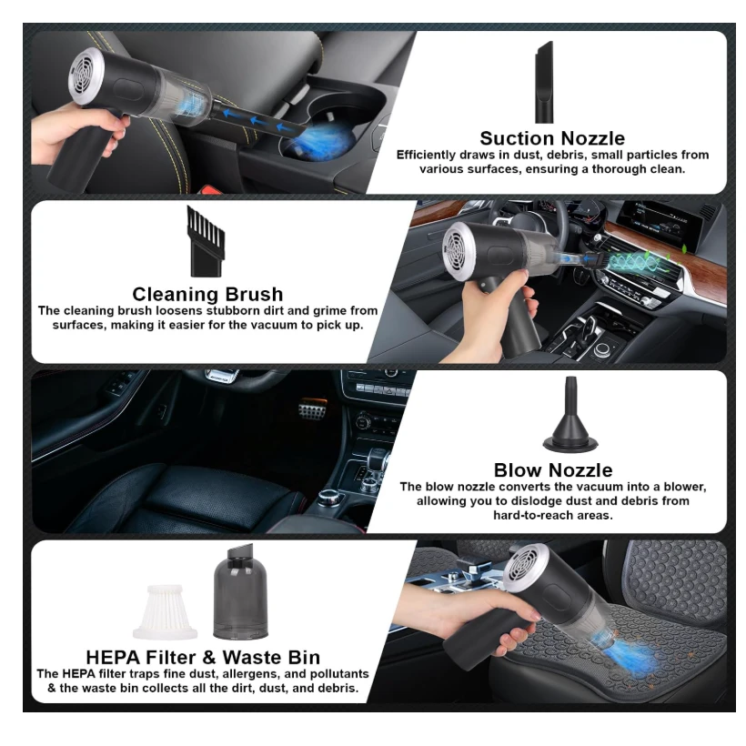 Generic Vacuum Cleaner 3-in-1 USB Rechargeable Wireless - image 2
