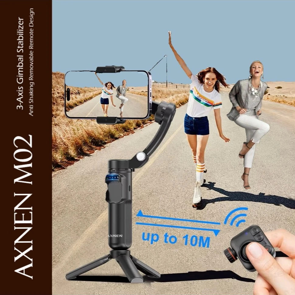 AXNEN M02 3-Axis Gimbal Stabilizer Detachable Remote - image 2