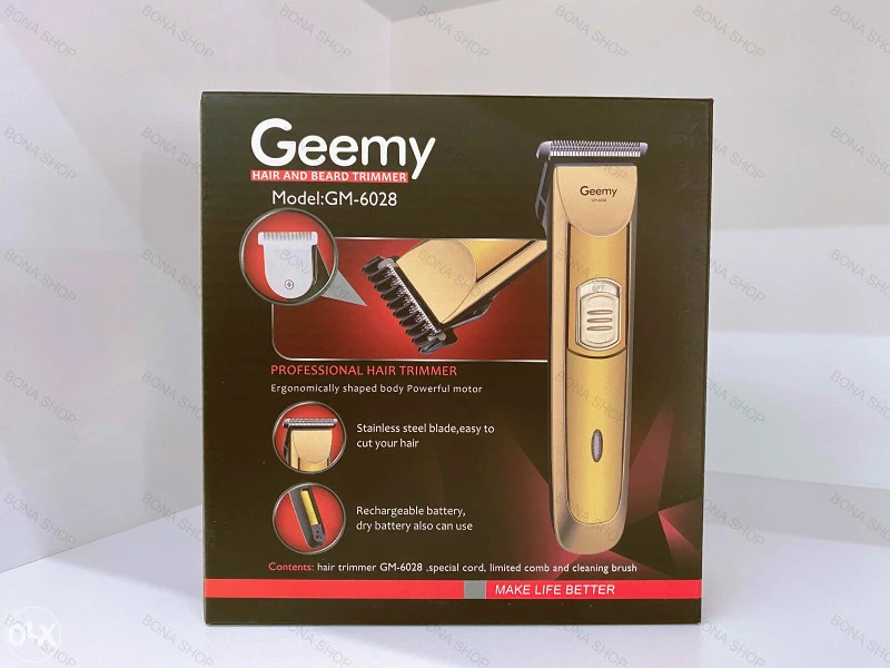 Geemy GM-6028 Rechargeable Hair Trimmer Stainless Steel - image 1