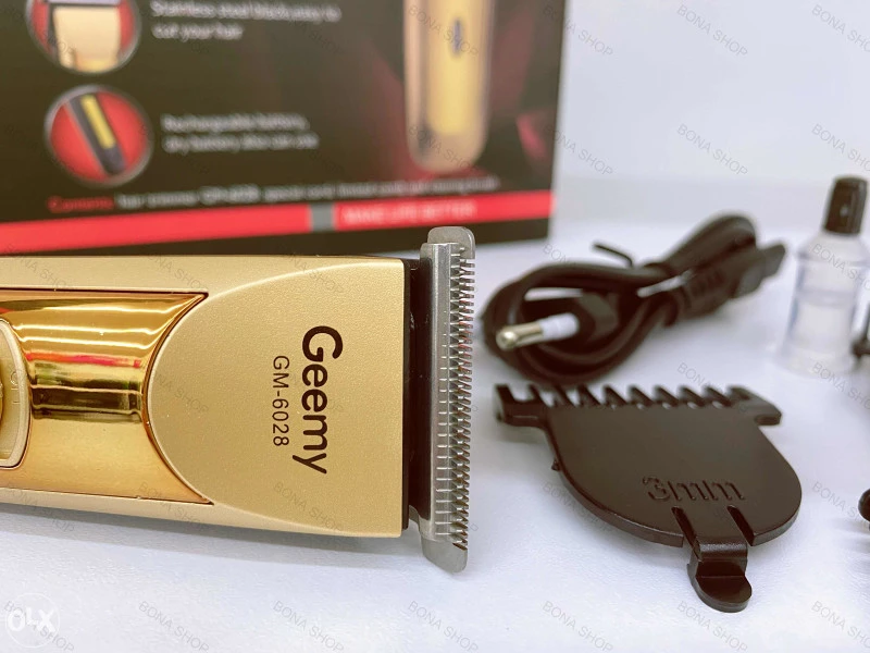 Geemy GM-6028 Rechargeable Hair Trimmer Stainless Steel - image 2