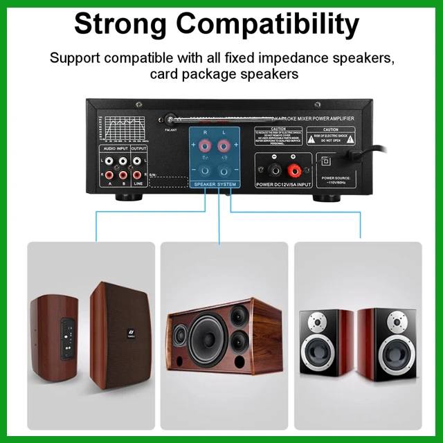 Generic Home Amplifier Bluetooth Karaoke FM USB 1200W - image 7